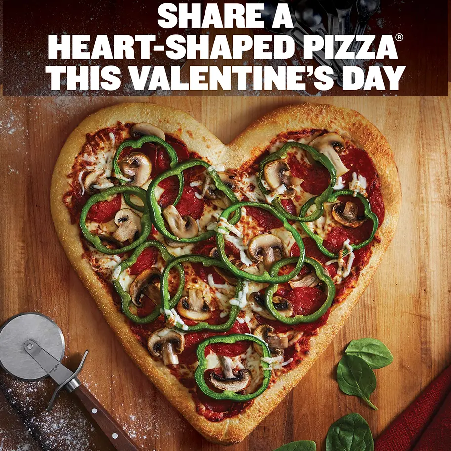 heart shaped pizza